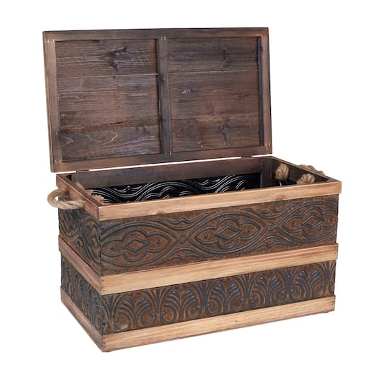Household Essentials Embossed Decorative Trunk (Large)